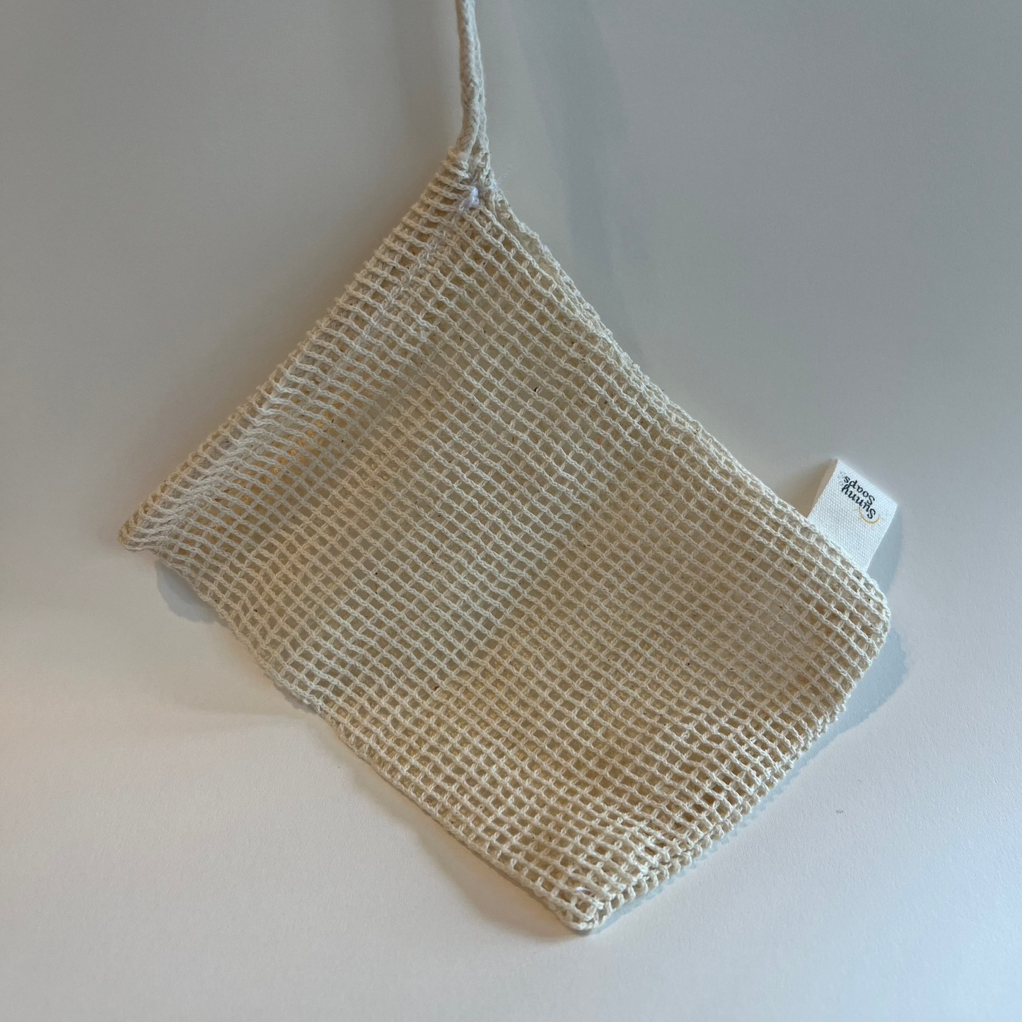 Herbruikbaar katoenen zeepzakje voor zachte exfoliatie